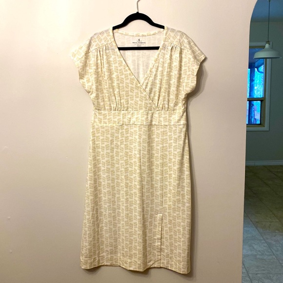 Summer dress, size large, Royal Robbins, ivory-coloured with pattern - Picture 1 of 4